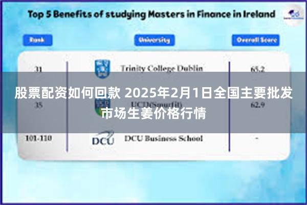 股票配资如何回款 2025年2月1日全国主要批发市场生姜价格行情